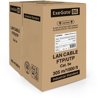 Cable ExeGate UTP4-C5e-CU-S24-IN-PVC-GY-305-FLUKE UTP