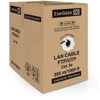 Cable ExeGate UTP4-C5e-CU-S24-OUT-PE-BK-305-FLUKE UTP