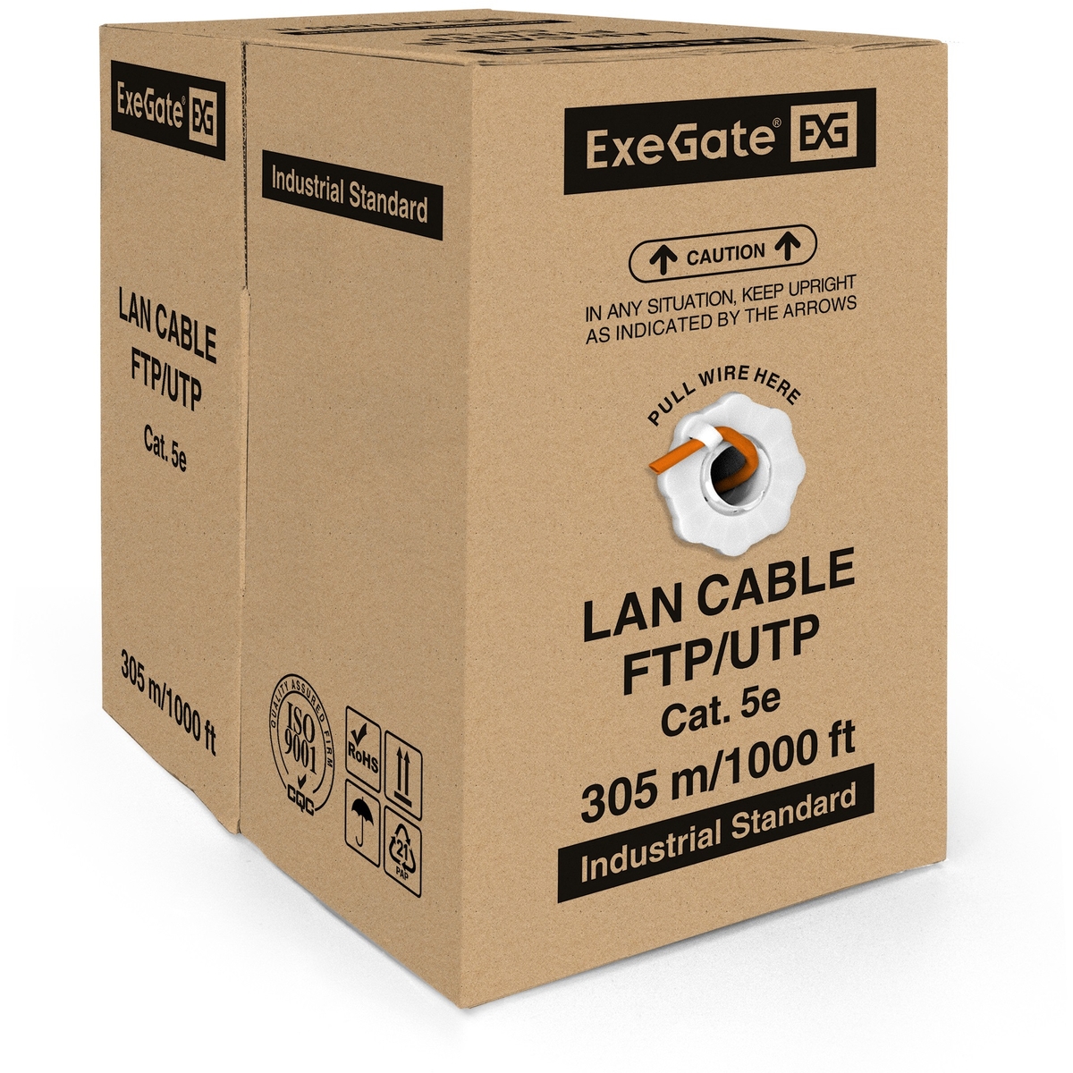 Cable ExeGate UTP4-C5e-CU-S24-IN-LSZH-OR-305-FLUKE UTP
