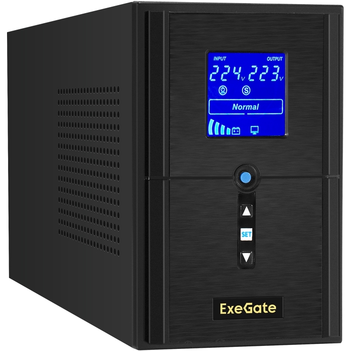 UPS (inverter, sinus, for boiler) ExeGate SineTower SZ-1000.LCD.AVR.2SH.1C13.USB