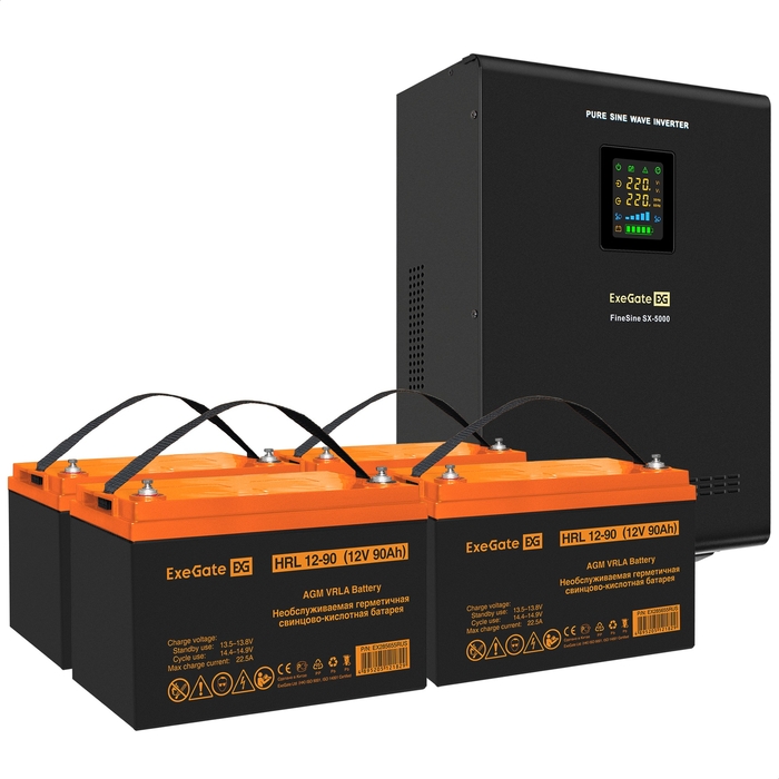 UPS set EX296004 + battery 90Ah EX285655 4 piece