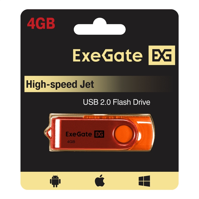 USB flash drive ExeGate Jet 4GB orange USB flash drive ExeGate Jet 4GB orange