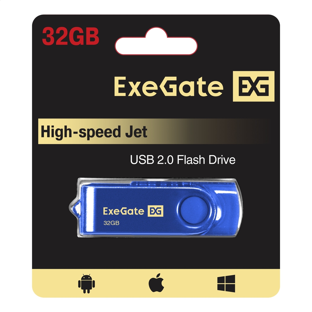 USB flash drive ExeGate Jet 32GB blue USB flash drive ExeGate Jet 32GB blue