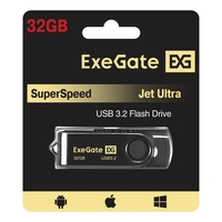 Flash drive USB3.2 Gen1 ExeGate Jet Ultra 32GB black Flash drive USB3.2 Gen1 ExeGate Jet Ultra 32GB black