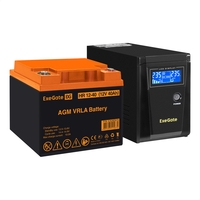 UPS set ExeGate SineTower SZ-600.LCD.AVR.1SH + battery HR 12-40 (12V, 40Ah), 1 piece UPS set ExeGate SineTower SZ-600.LCD.AVR.1SH + battery HR 12-40 (12V, 40Ah), 1 piece