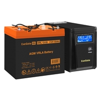 UPS set ExeGate SineTower SZ-600.LCD.AVR.1SH + battery HRL 12-55 (12V, 55Ah), 1 piece UPS set ExeGate SineTower SZ-600.LCD.AVR.1SH + battery HRL 12-55 (12V, 55Ah), 1 piece