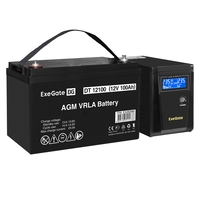 UPS set ExeGate SineTower SZ-600.LCD.AVR.1SH + battery DT 12100 (12V, 100Ah), 1 piece UPS set ExeGate SineTower SZ-600.LCD.AVR.1SH + battery DT 12100 (12V, 100Ah), 1 piece