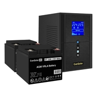 UPS set ExeGate SineTower SZ-1500.LCD.AVR.2SH.1C13.USB + battery DT 1240 (12V, 40Ah), 2 pcsece UPS set ExeGate SineTower SZ-1500.LCD.AVR.2SH.1C13.USB + battery DT 1240 (12V, 40Ah), 2 pcsece