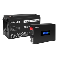 UPS set ExeGate IdealSine SR-600.LCD.2SH + battery DT 12150 (12V/150Ah), 1 piece UPS set ExeGate IdealSine SR-600.LCD.2SH + battery DT 12150 (12V/150Ah), 1 piece