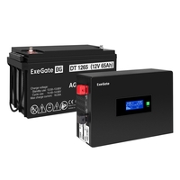 UPS set ExeGate IdealSine SR-1000.LCD.2SH + battery DT 1265 (12V/65Ah), 1 piece UPS set ExeGate IdealSine SR-1000.LCD.2SH + battery DT 1265 (12V/65Ah), 1 piece