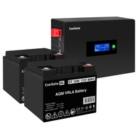 UPS set ExeGate IdealSine SR-1500.LCD.2SH + battery DT 1240 (12V/40Ah), 2 pcsece UPS set ExeGate IdealSine SR-1500.LCD.2SH + battery DT 1240 (12V/40Ah), 2 pcsece