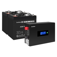 UPS set ExeGate IdealSine SR-1500.LCD.2SH + battery DTM 1255 (12V/55Ah), 2 pcsece UPS set ExeGate IdealSine SR-1500.LCD.2SH + battery DTM 1255 (12V/55Ah), 2 pcsece