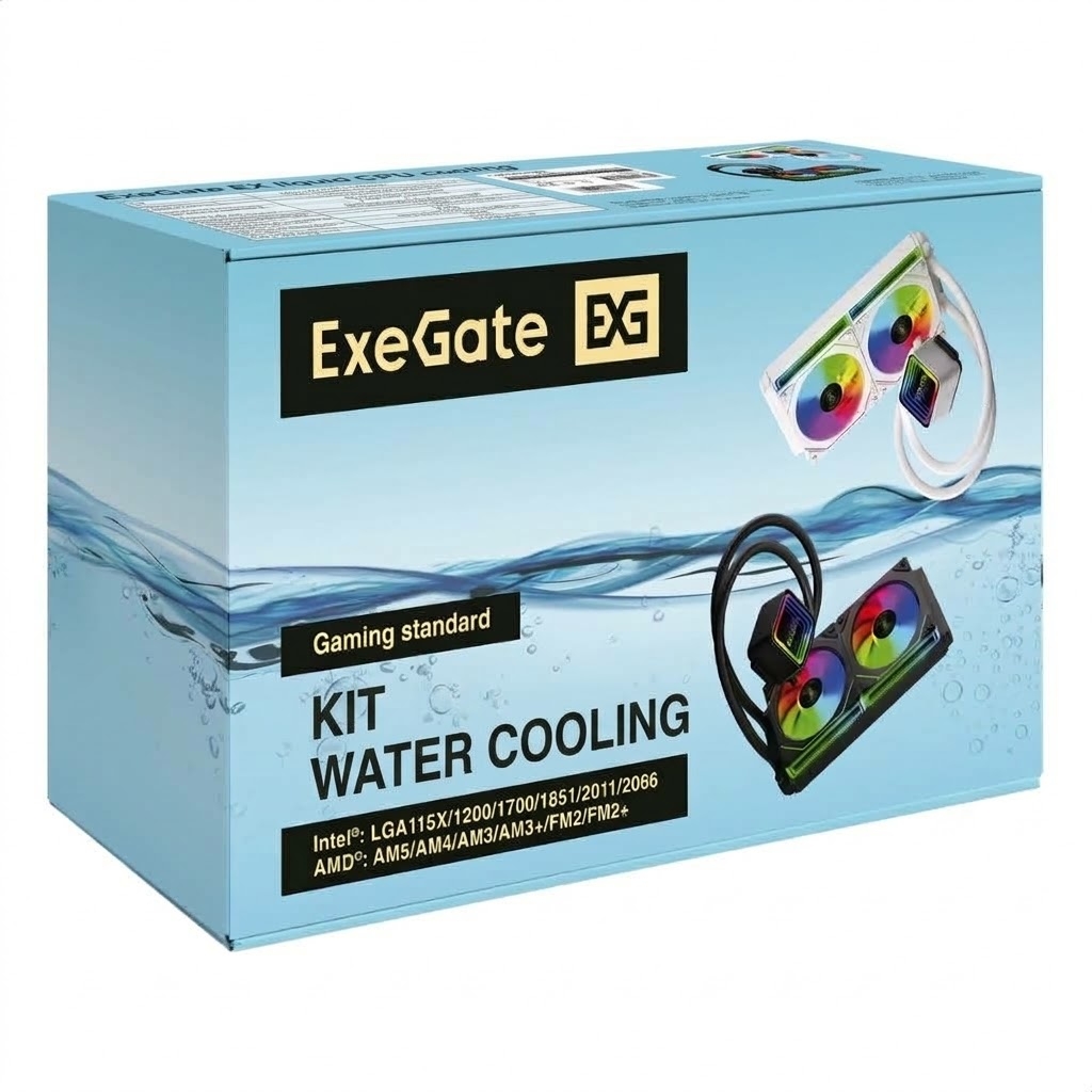 ExeGate BlackWater-240.PRISM.PWM.ARGB.Black ExeGate BlackWater-240.PRISM.PWM.ARGB.Black