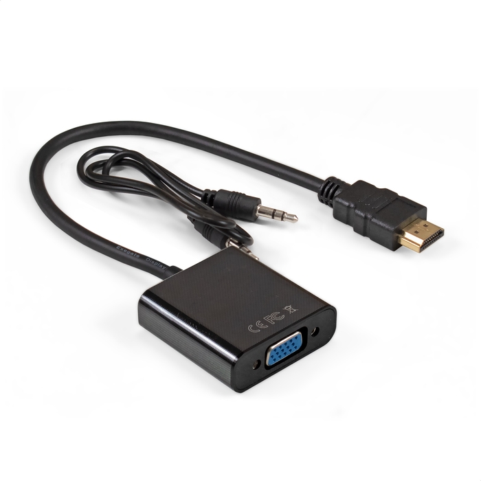 Adapter HDMI - VGA+3.5Jack (19M-15F)