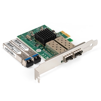  Set Single-Mode 20KM Adapter SFP EXE-82576-F2 + 2xTransceiver EXT-1G-SM1310-LC2-20KM