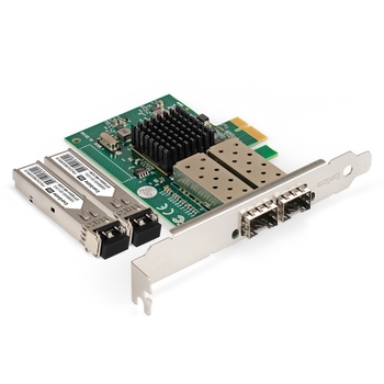  Set Multi-Mode 550M Adapter SFP EXE-82576-F2 + 2xTransceiver EXT-1G-MM850-LC2-550M