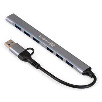  USB-hub DUB-761C3 SB Type-A + Type-C --> 6xUSB2.0, 1xUSB3.0