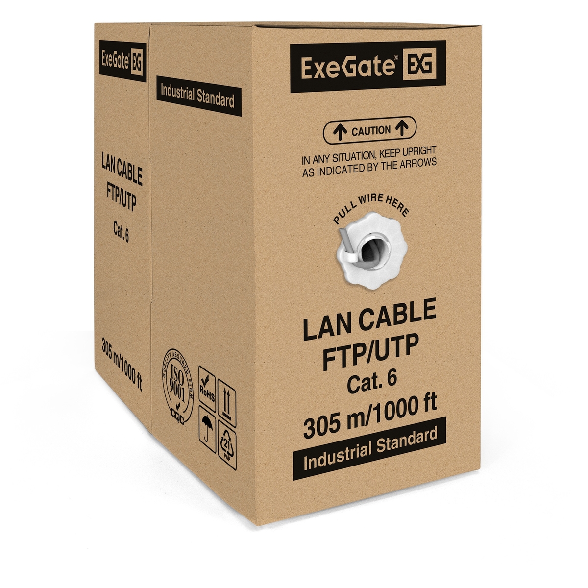 Cable ExeGateUTP4-C6-CCA-S23-IN-PVC-GY-305 UTP