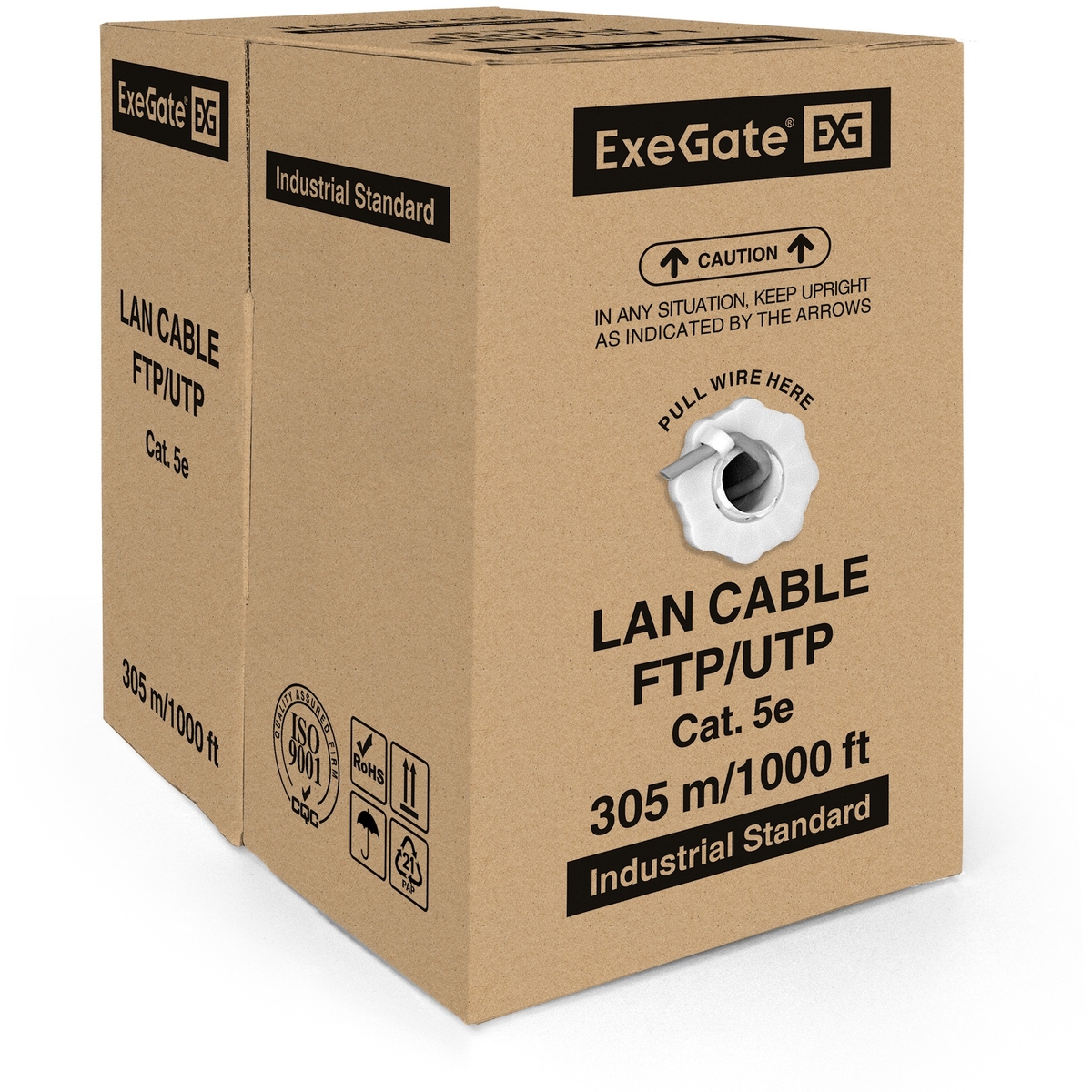 Cable ExeGate UTP4-C5E-CCA-P24-IN-PVC-GY-305 UTP