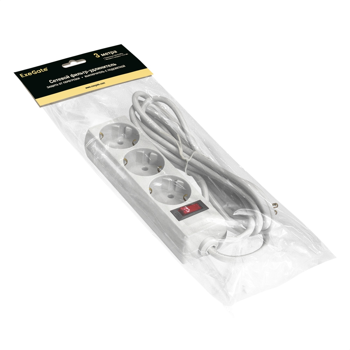 Surge protector ExeGate SP-3-3W