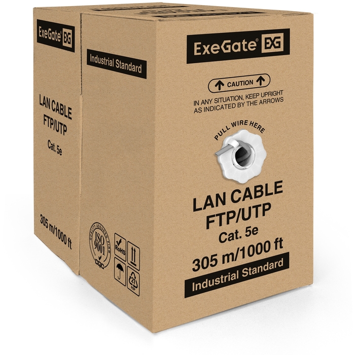 Cable ExeGate Special UTP4-C5e-CCA-S26-IN-PVC-GY-305 UTP 4