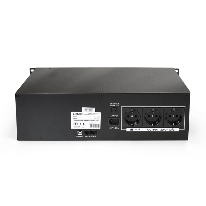 UPS ExeGate ServerRM UNL-1500.LCD.AVR.EURO.RJ.USB.3U