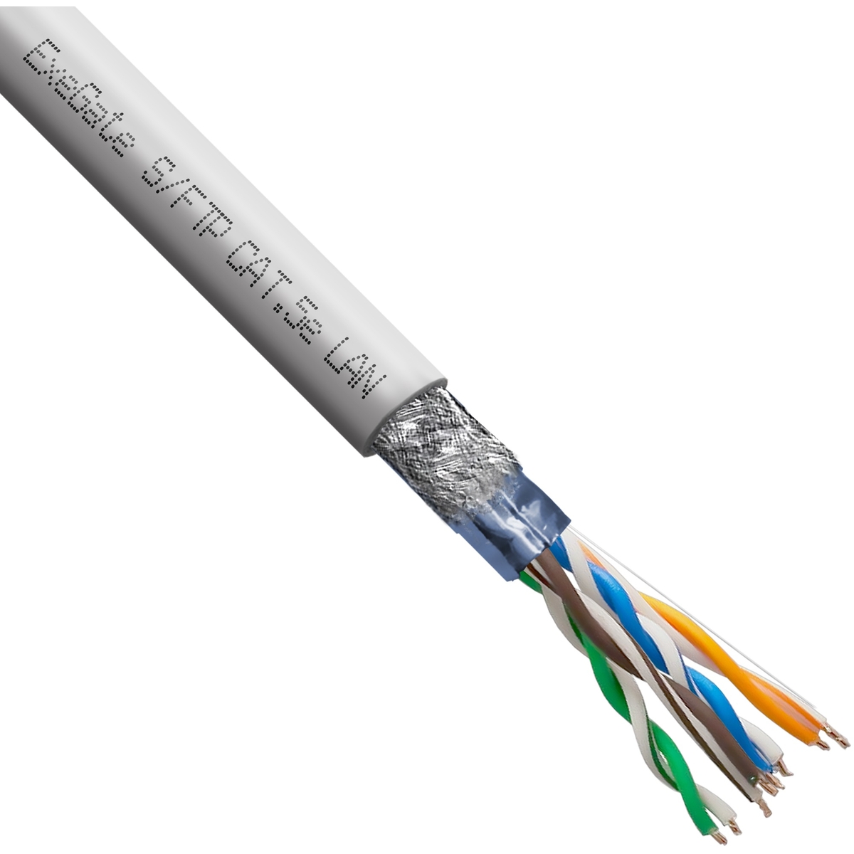 Cable ExeGate SFTP4-C5e-CU-S24-IN-PVC-GY-305-FLUKE SFTP