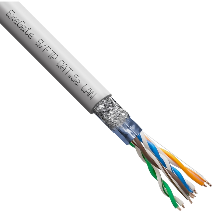Cable ExeGate SFTP4-C5e-CU-S24-IN-PVC-GY-305-FLUKE SFTP
