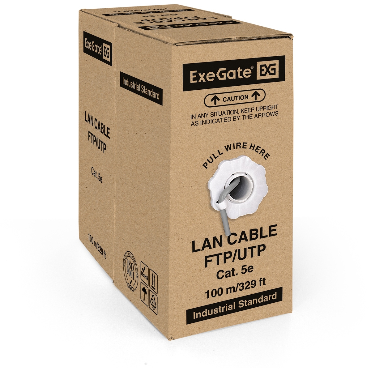 Cable ExeGate FUTP4-C5e-CCA-S24-IN-PVC-GY-100 FTP