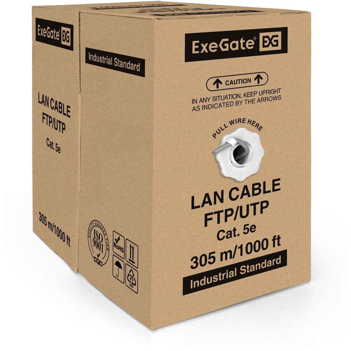 Cable ExeGate UTP4-C5e-CCA-S25-IN-PVC-GY-305 UTP