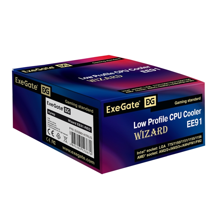 Cooler ExeGate Wizard EE91-RED