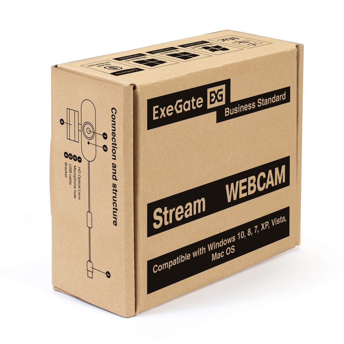Web camera ExeGate Stream HD 4000 4K UHD T-Tripod