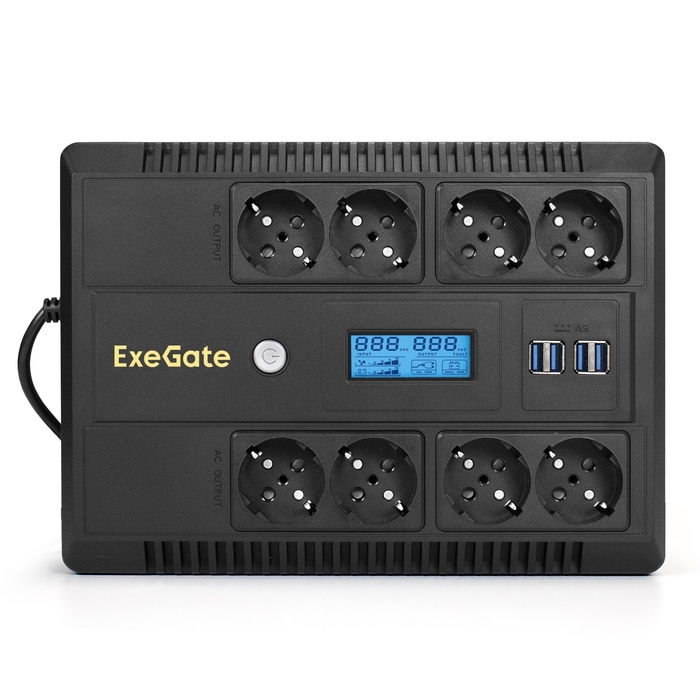 UPS ExeGate NEO Smart LHB-600.LCD.AVR.8SH.CH.USB
