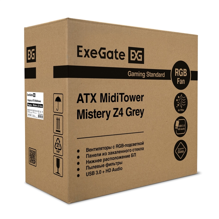 Miditower ExeGate Mistery Z4-NPX500 Grey