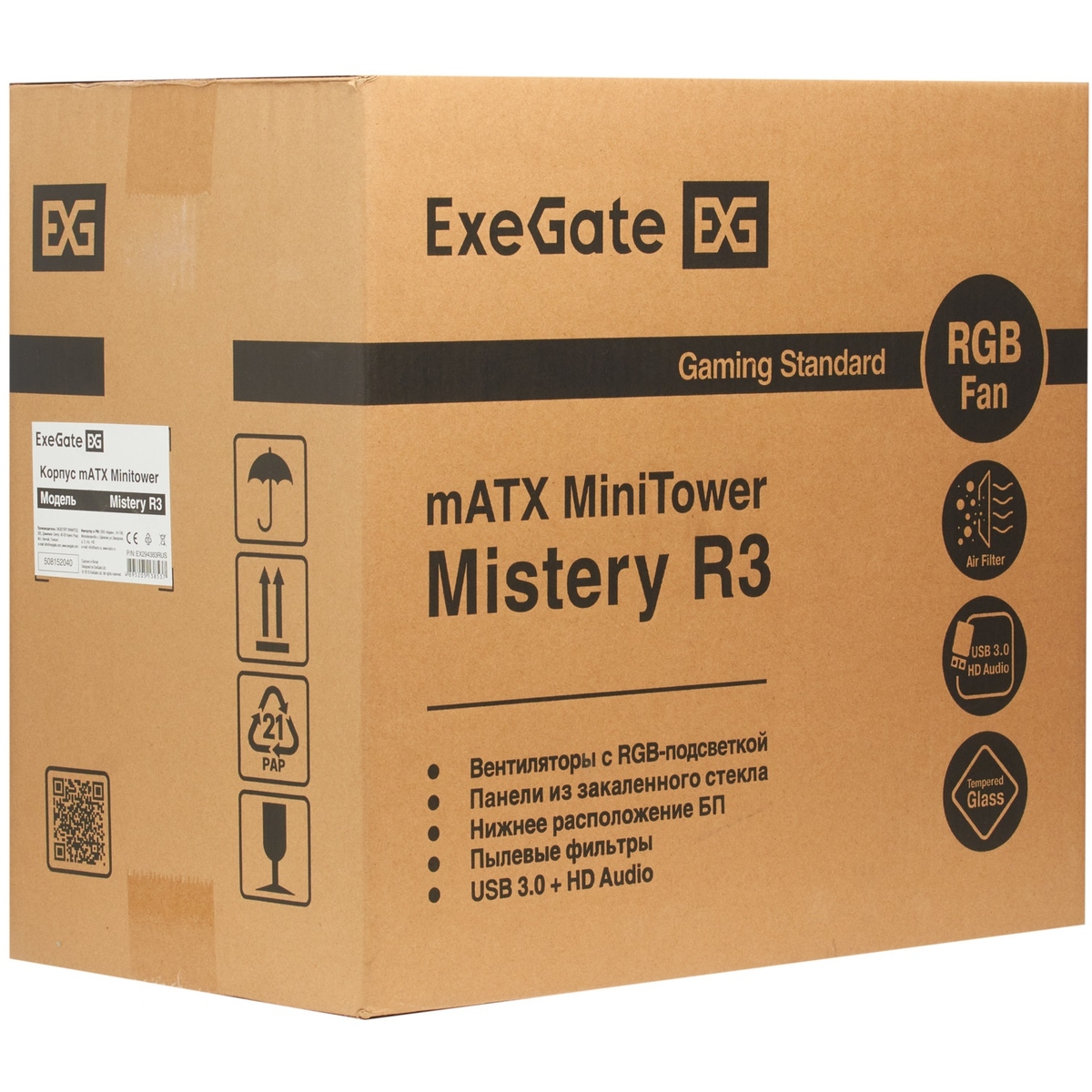 Minitower ExeGate Mistery R3-NPX600