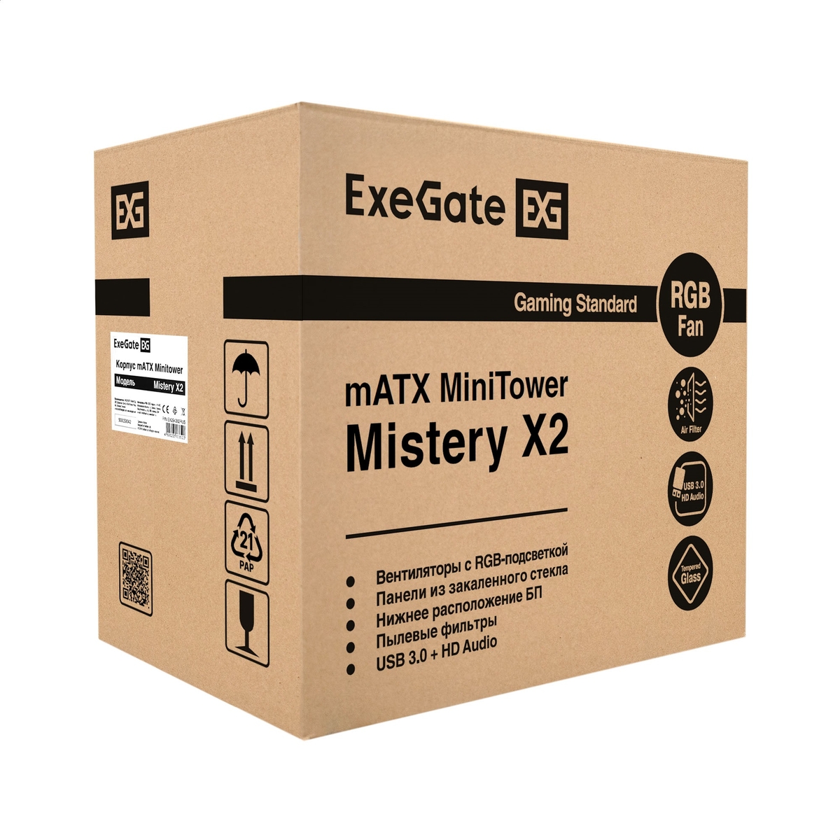 Minitower ExeGate Mistery X2-NPX500