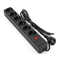 Surge protector extension cord with USB charging ExeGate SP-6-USB-1.8B