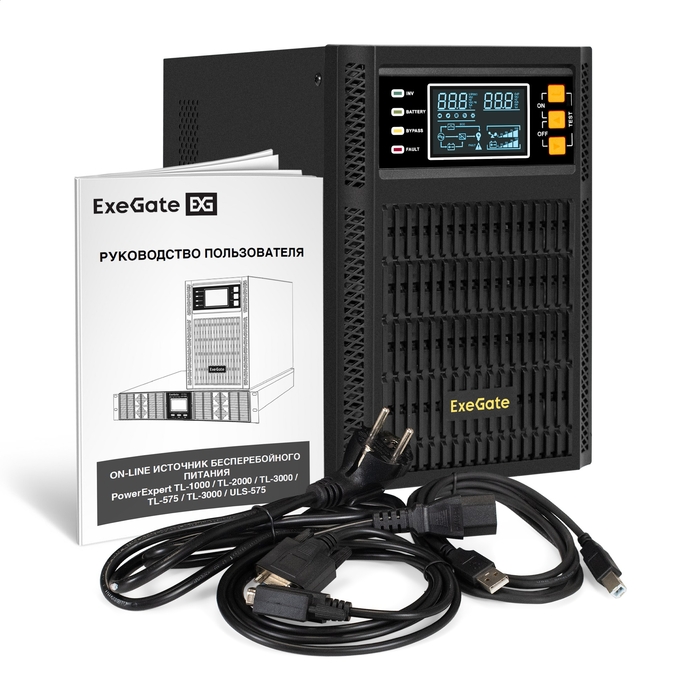 UPS On-line ExeGate PowerExpert TL-2000.LCD.AVR.3SH.USB.RS232.SNMP