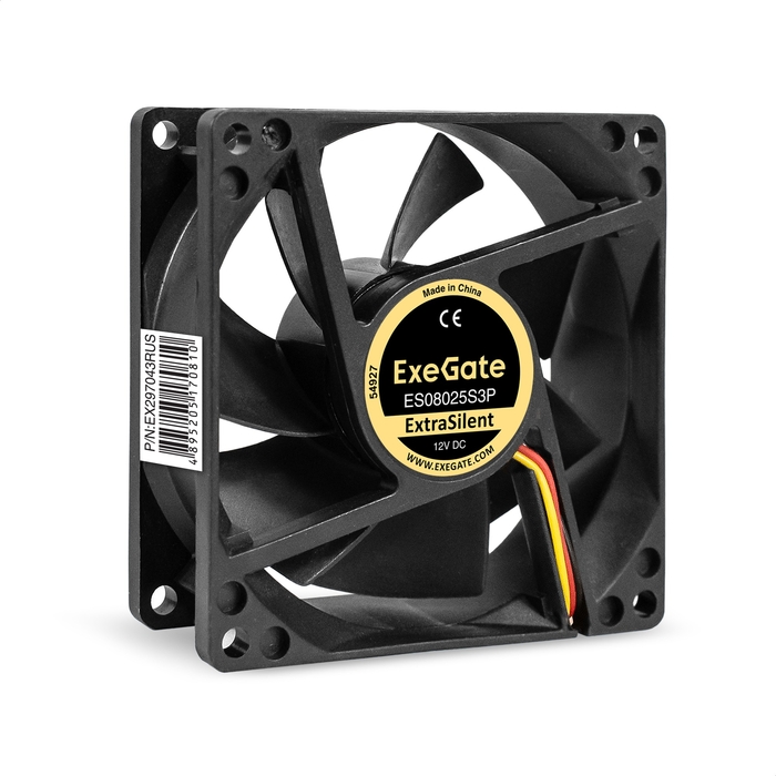 Fan 12V DC ExeGate ExtraSilent ES08025S3P