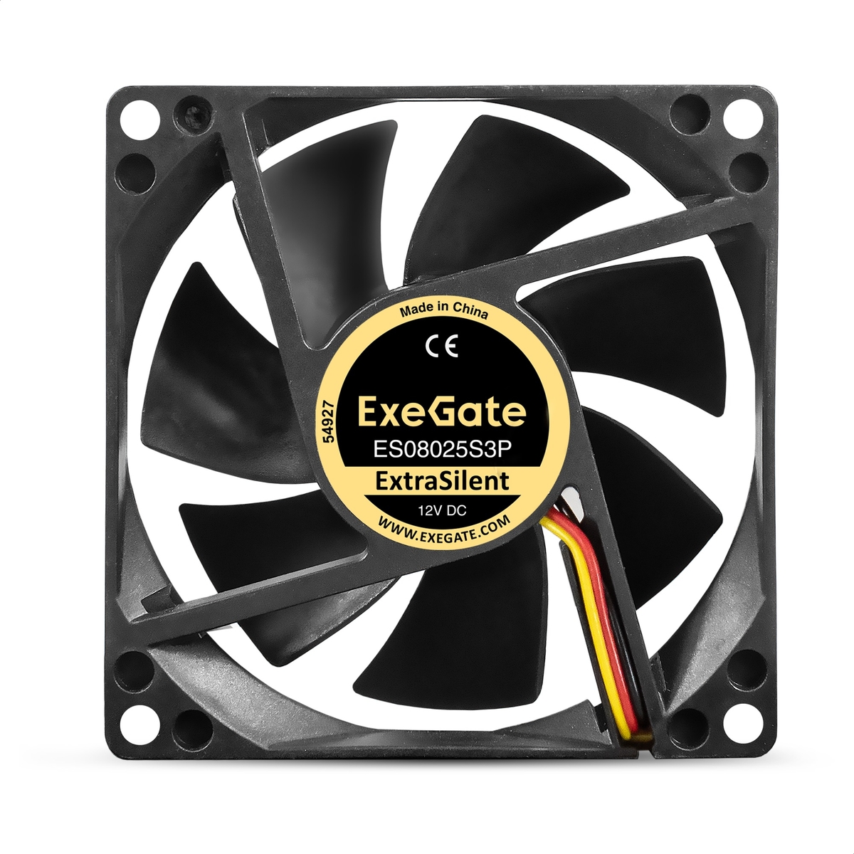 Fan 12V DC ExeGate ExtraSilent ES08025S3P