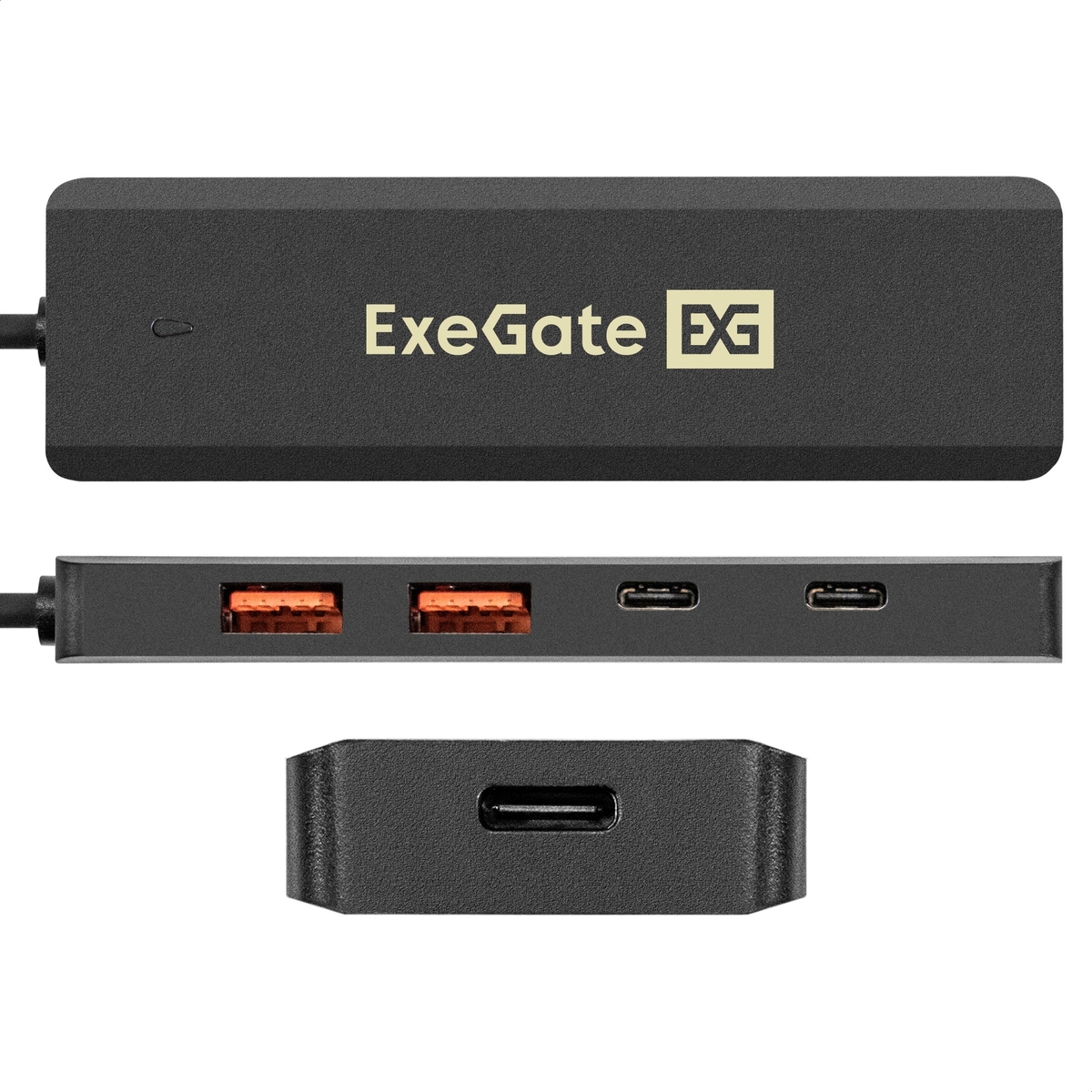 USB3.2 Gen2 10 Gbps ExeGate 4-in-1 DUB-2C2P/10G