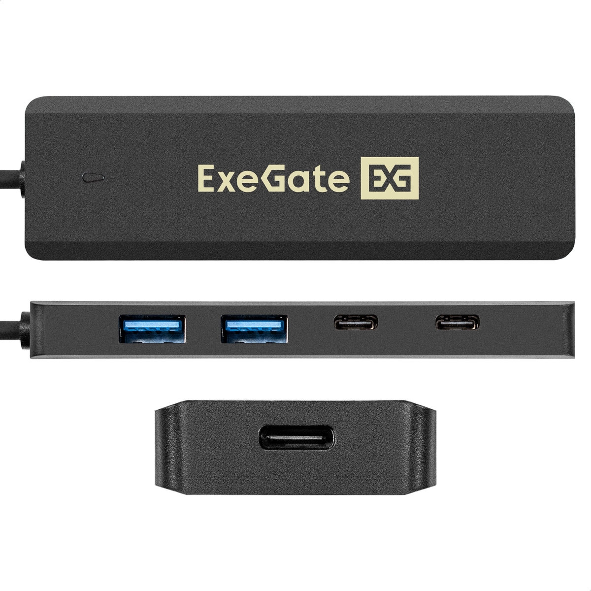 USB3.2 Gen1 4*5 Gbps ExeGate 4-in-1 DUB-2C2P/5G