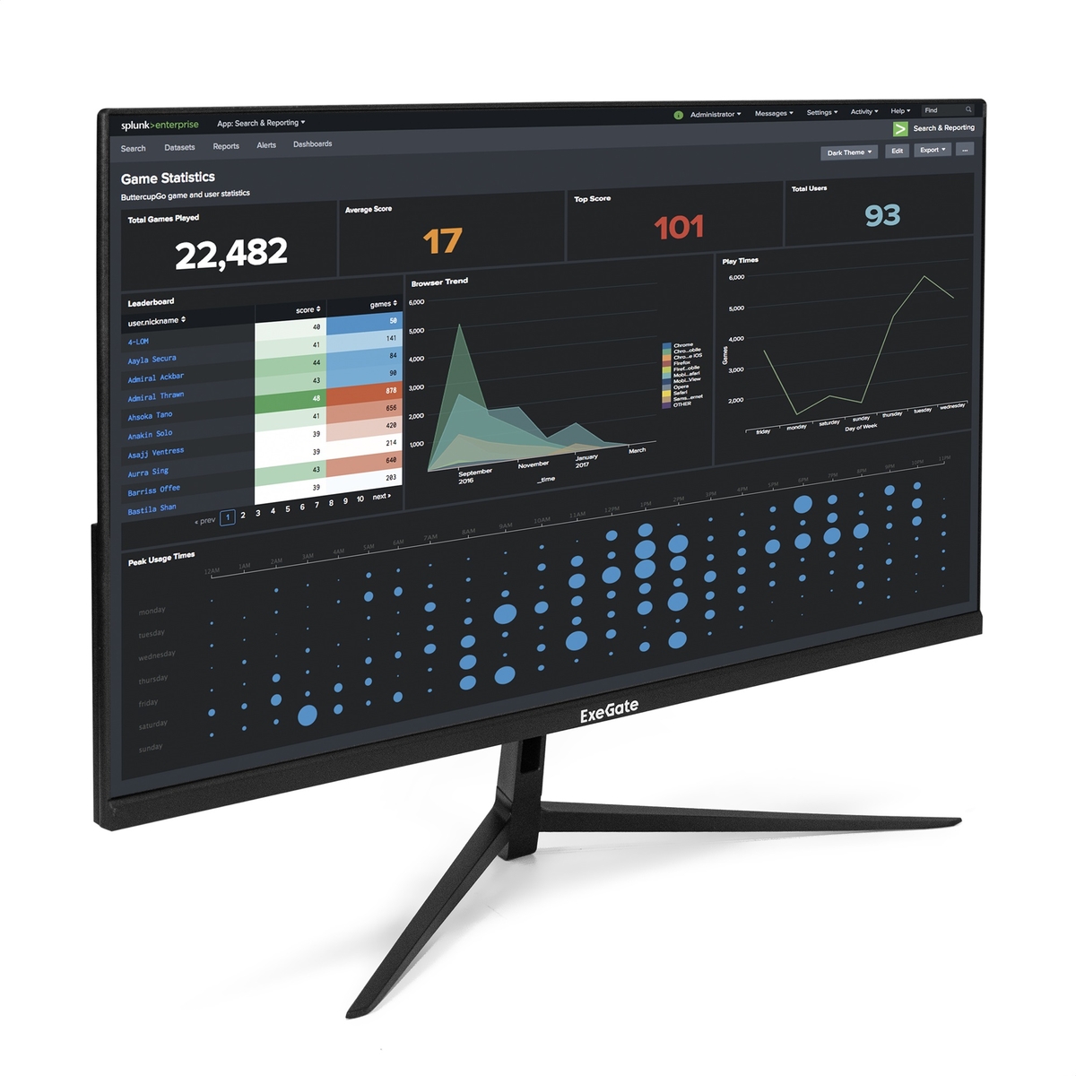 Monitor 27" ExeGate SuperView EH2707