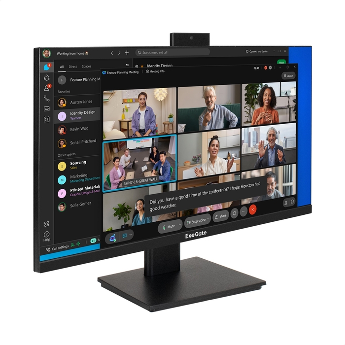 Monitor with Web-cam 23.8" ExeGate SuperView EA2400A