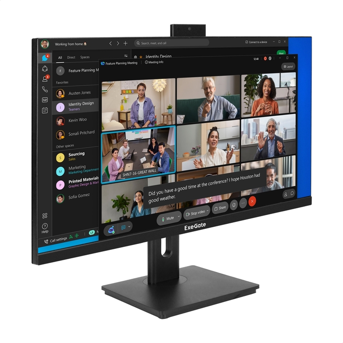 Monitor with Web-cam 27" ExeGate SuperView EA2707CA