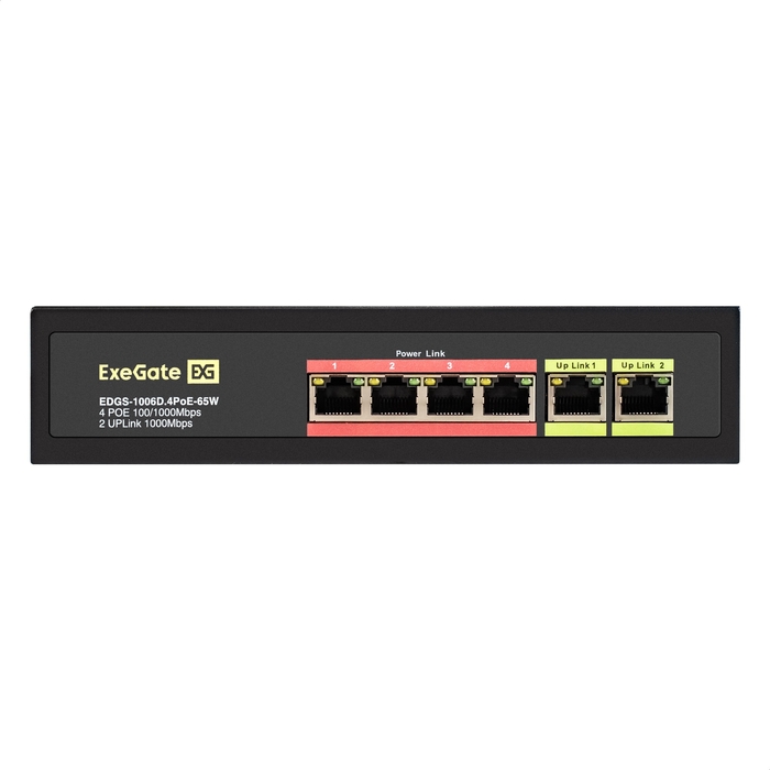 Unmanaged Switch ExeGate EDGS-1006D.4PoE-65W