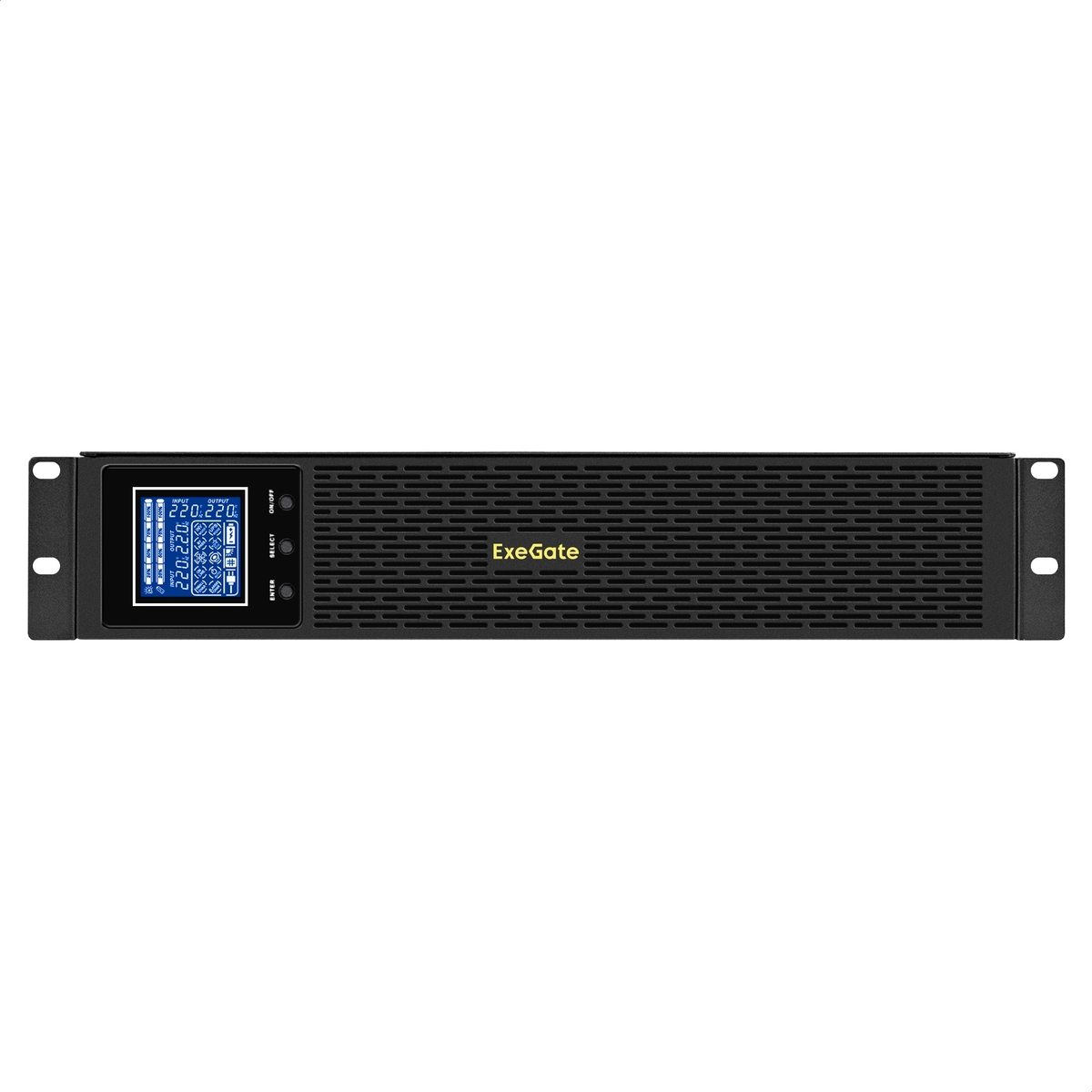 UPS Pure Sine Wave ExeGate SinePower UHB-3000.LCD.AVR.8C13.RJ.USB.BC.2U
