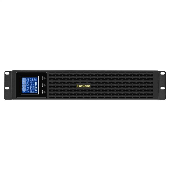 UPS Pure Sine Wave ExeGate SinePower UHB-3000.LCD.AVR.8C13.RJ.USB.BC.2U