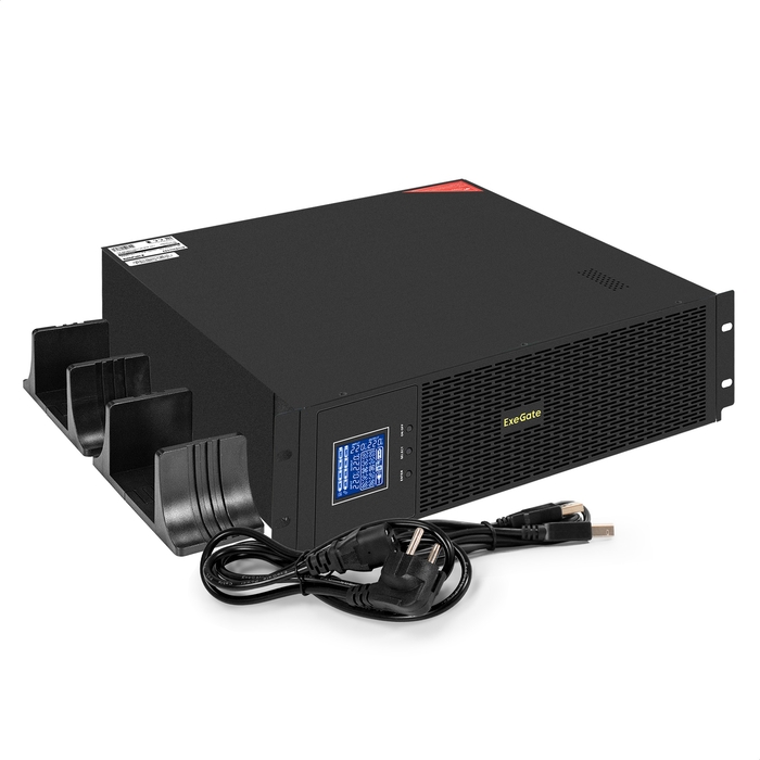 UPS Pure Sine Wave ExeGate SinePower UHB-5000.LCD.AVR.6C13.RJ.USB.3U