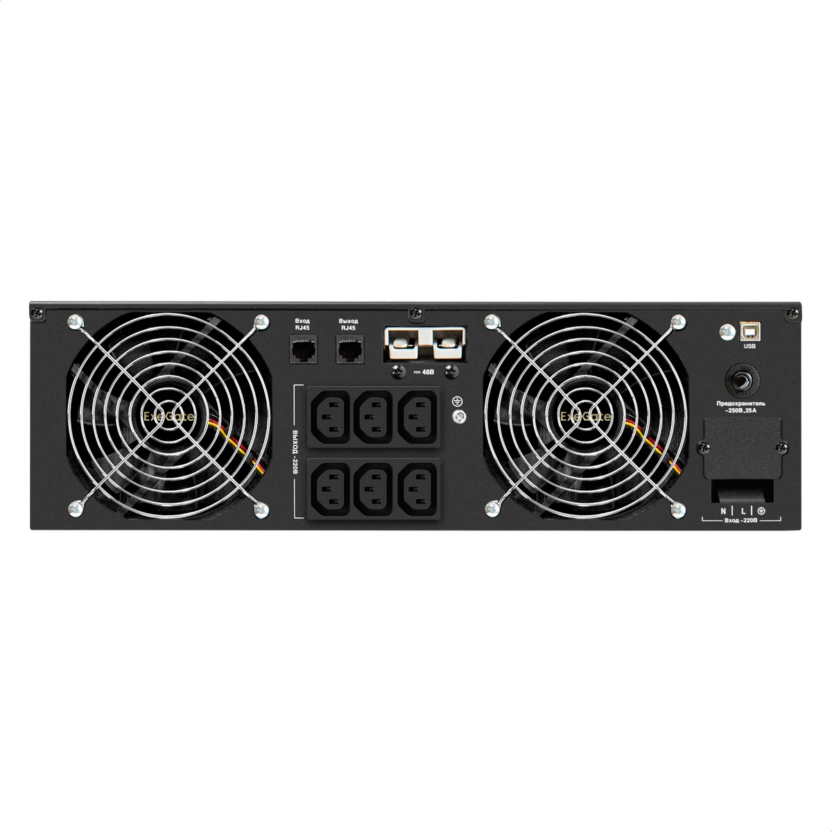 UPS Pure Sine Wave ExeGate SinePower UHB-5000.LCD.AVR.6C13.RJ.USB.3U